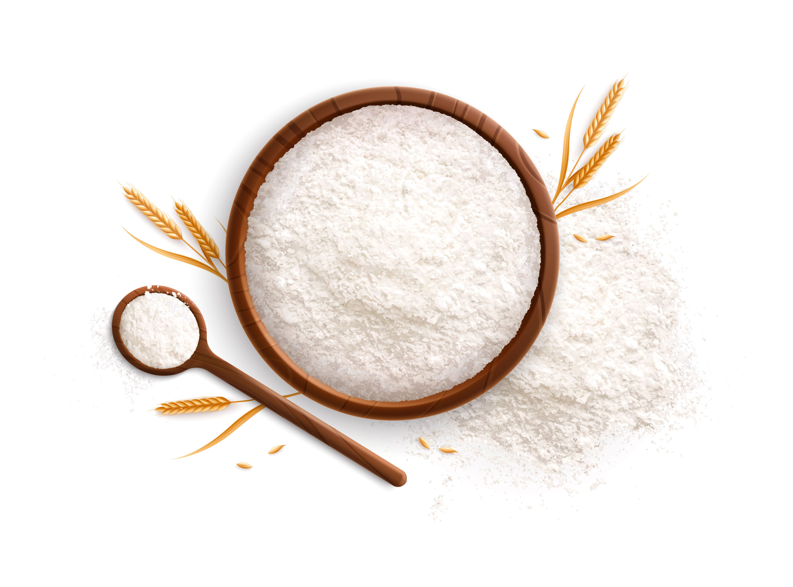 Wooden Spoon Flour Composition